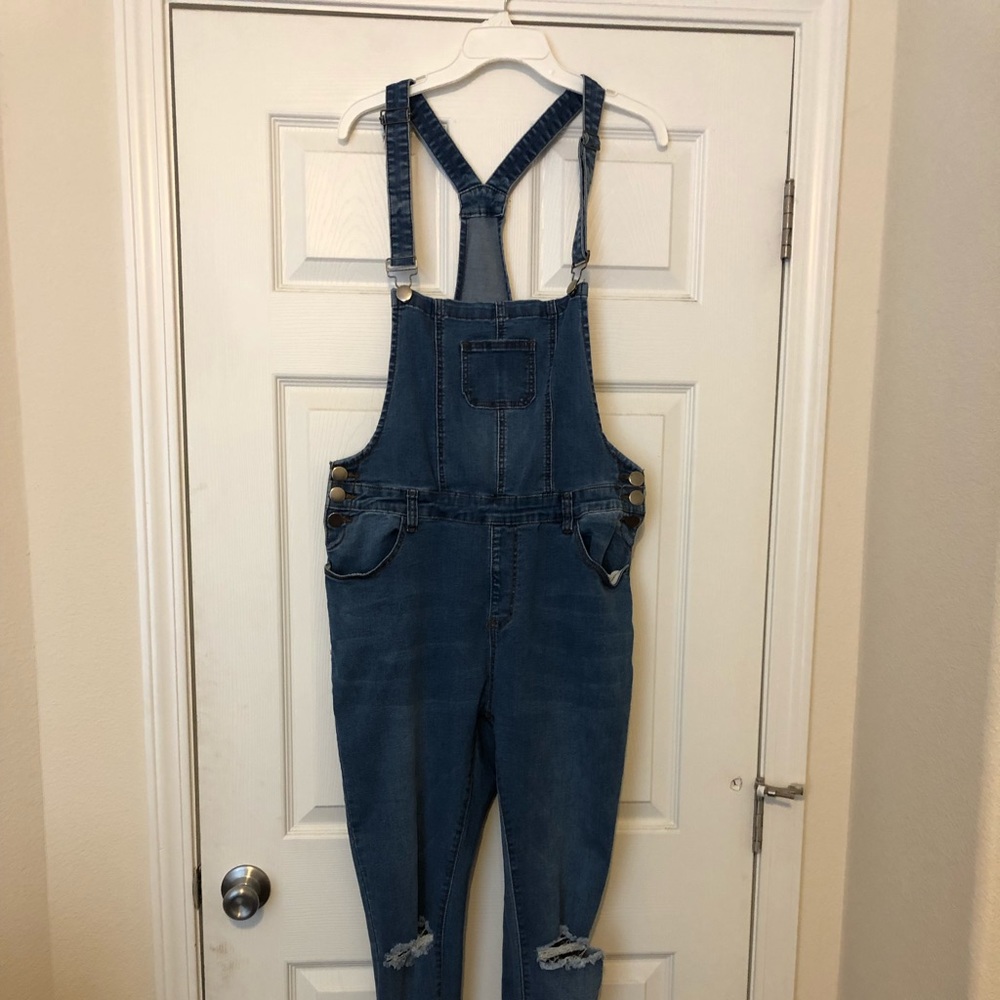 Overalls, with ripped knees